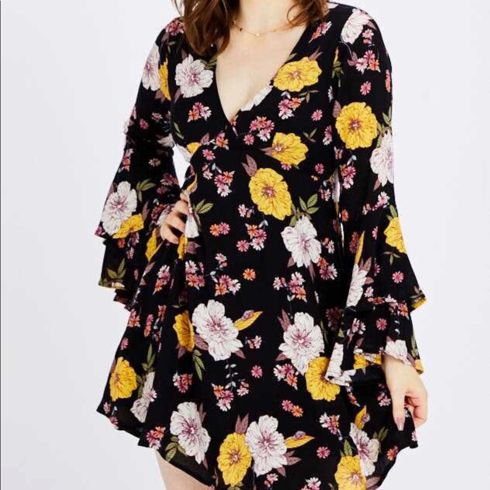 Altar’d State Black Floral Dress